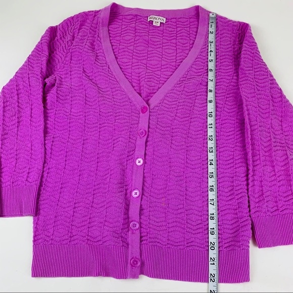 Merona PurpleCardiganSizeMM. ButtonDownVNeck - Picture 2 of 6
